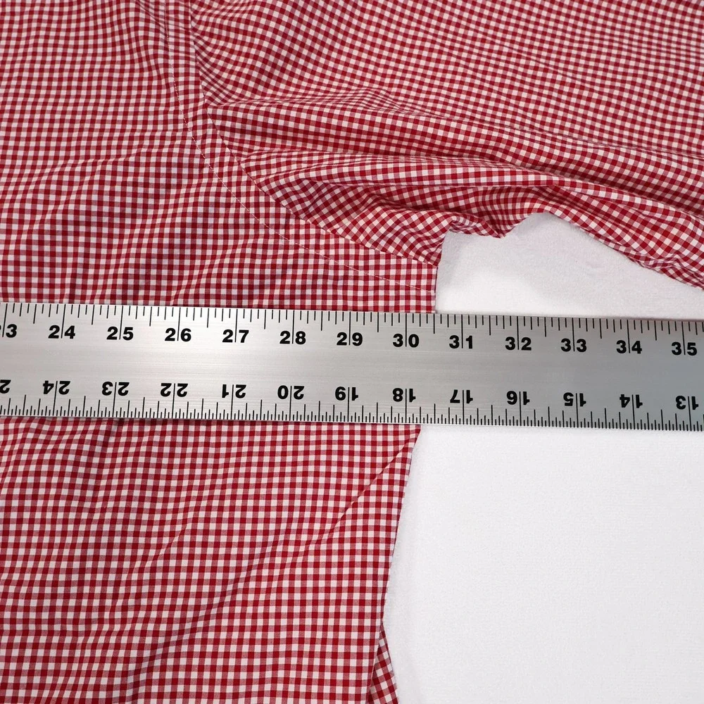 RALPH LAUREN Men's 3XB Red White Gingham Classic Fit Button Down Dress Shirt